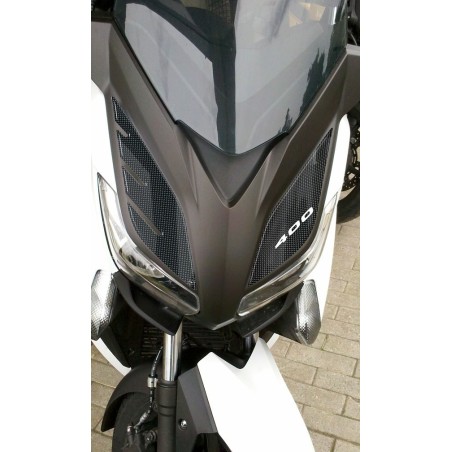 2 ADESIVI 3D PROTEZIONI FRONTALE compatibili per X MAX 400 YAMAHA XMAX 400 2013-2016